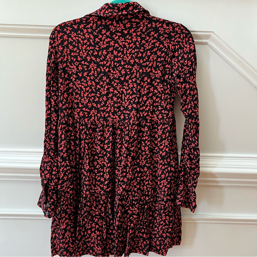 Ganni Printed Shirt Dress Crepe Material - Picture 3 of 10